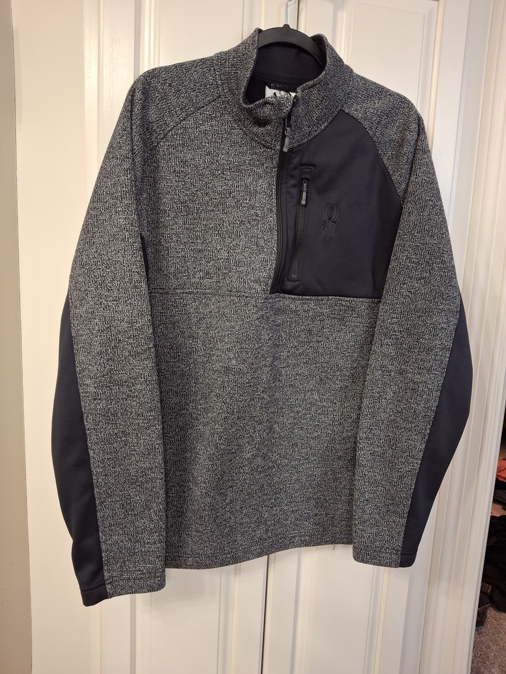 Spyder Men's Gray & Black Half-Zip Performance Pullover